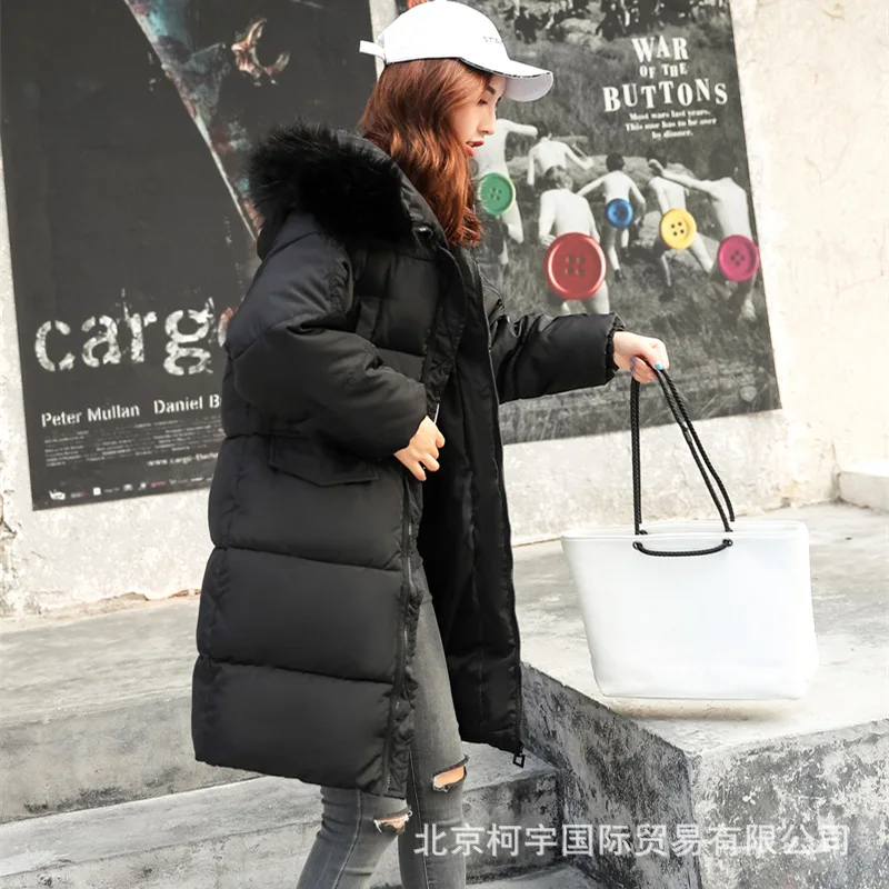 

Winter New Style 2019 Korean-style down Feather Cotton-padded Clothes Mid-length Versatile down Coat Cotton Coat Cotton-padded J
