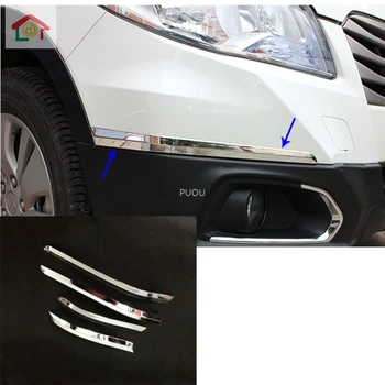 

Car Rear Back Bumper Corner Protection Trim Frame Edge Board ABS Chrome 4pcs For Suzuki S-Cross Scross SX4 2014 2015 2016 2017