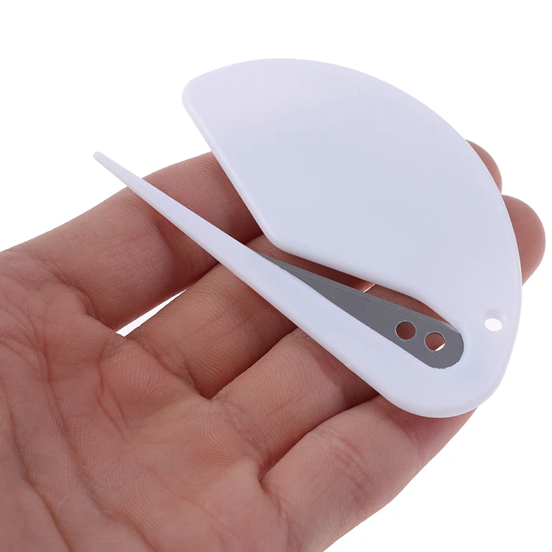 2 X Plastic Letter Opener Mail Envelope Opener Safety Paper Guarded Cutter Blade