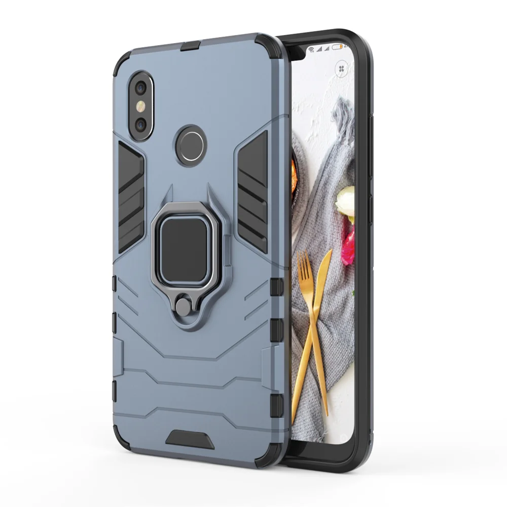 Shockproof Armor Case for Xiaomi Mi 8 Case Ring Holder Stand Phone Back Cover for Xiomi Mi 8 MI8 Xiaomi8 Funda Capa smartphone pouch