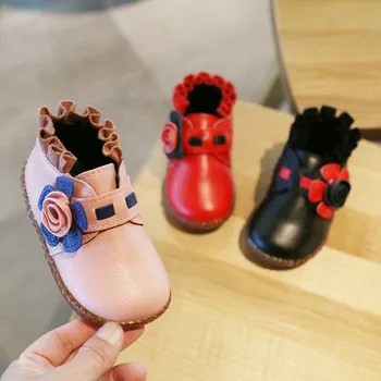 

Autumn and Winter Children's Girls Shoes Boots Flower Cartoon Thicken Short Tube Fashion Boots Kids Shoes Toddler Boots