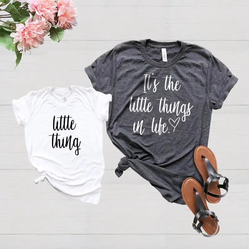 This The Little Things In Life одинаковая футболка для всей семьи комплект мамы и меня подарок
