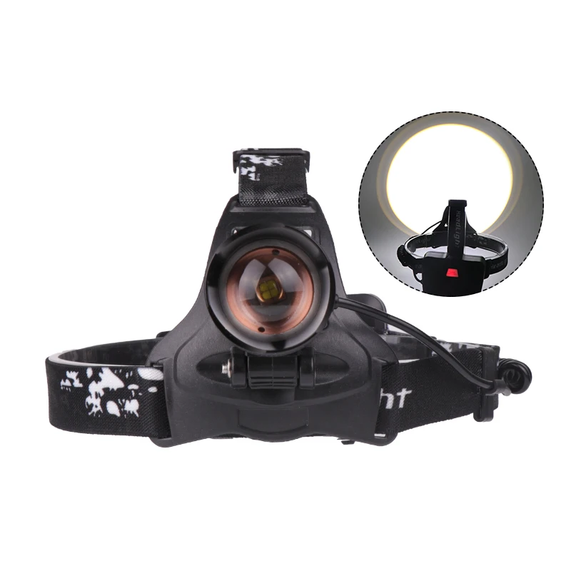 Светодиодный налобный фонарь CREE XLamp XHP70 мощный зум объектив перезаряжаемый