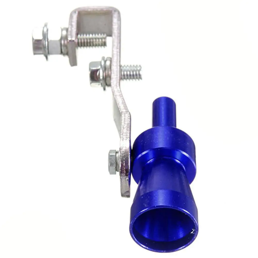 Automobile Turbine Whistle Car Universal Turbo Sound Muffler Exhaust Pipe Blow-off Vale Simulator Whistle Blue Size S/M/L/XL