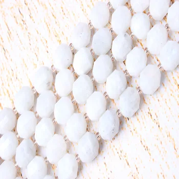 

Wholesale Natural 12x10.5MM BaiYueguang Gemstone Beads Faceted Round Beads Loose Beads Bracelet Necklace Earrings DIY Production