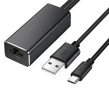 JP-S7 Ethernet-адаптер для микро-флеш-накопителя USB RJ45 10/100 Мбит сетевой карты для пожарных ТВ карты Chromecast Micro2.0 Trasfer данных