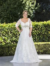 Best Price V Neck Half Sleeve Sheer Illusion Lace Appliques Custom Made Vestido De Noiva Renda Vintage Plus Size Wedding Dress Best Price V Neck Half Sleeve Sheer Illusion Lace Appliques Custom Made Vestido De Noiva Renda Vintage Plus Size Wedding Dress