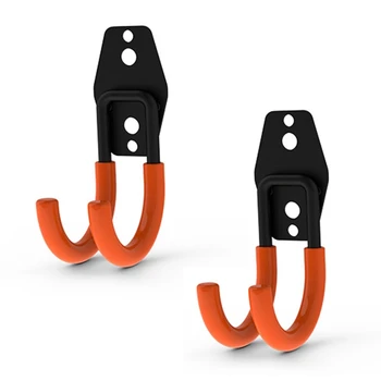 

2pcs/set Iron Wall-mounted Wall Hooks Double Hook Storage Tools for Kitchen Bathroom Balcony Garage Decorative Hanger