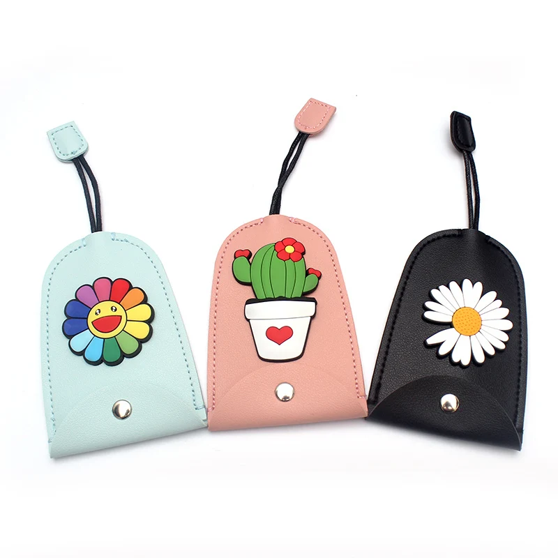 Key Case Fashion Cute Flowers Pull Type PU Leather Key Wallets Housekeeper Car Holder Pouch key case,key holder,key organizer,key purse