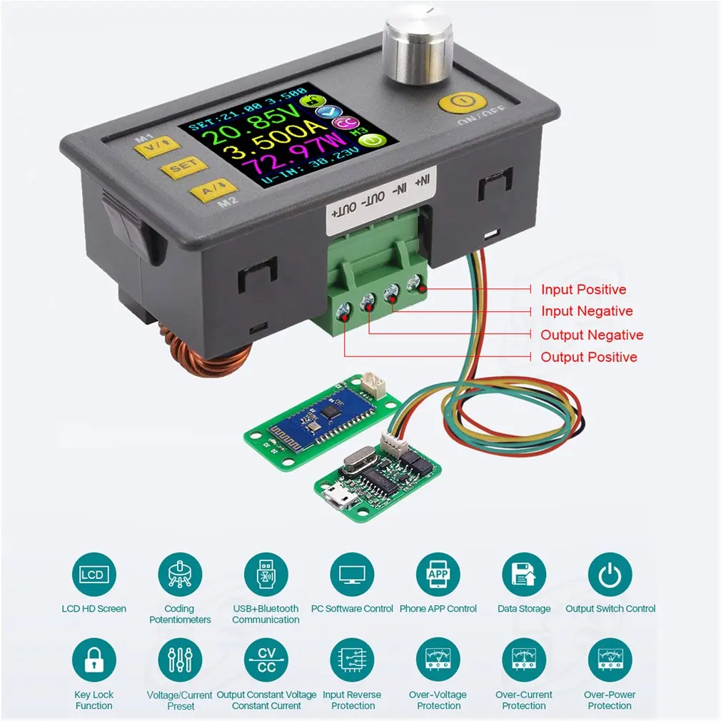 DPS5005-USB-BT постоянного напряжения постоянного тока понижающий модуль питания