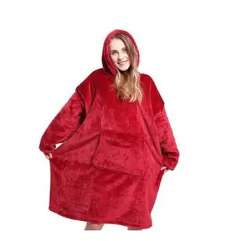

Oversized Hoodies Sweatshirts Women Wearable Hoodie Blanket with Sleeves Fleece Soft Plaid Blanket Winter Hoodies Pullover