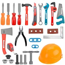 Детские инструментальные коробки, инженерные Инструменты для ремонта, игрушки, топор, столярные сверла, комплект отверток для ремонта, игровой набор для детей, подарок