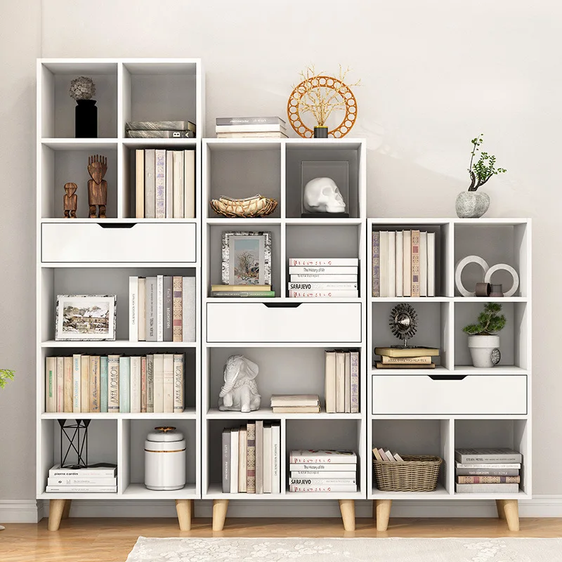 

Northern European-Style Bookcase Bookshelf Storage Shelf Minimalist Modern Children Simple Bookcase Floor Bedroom Creative Combi