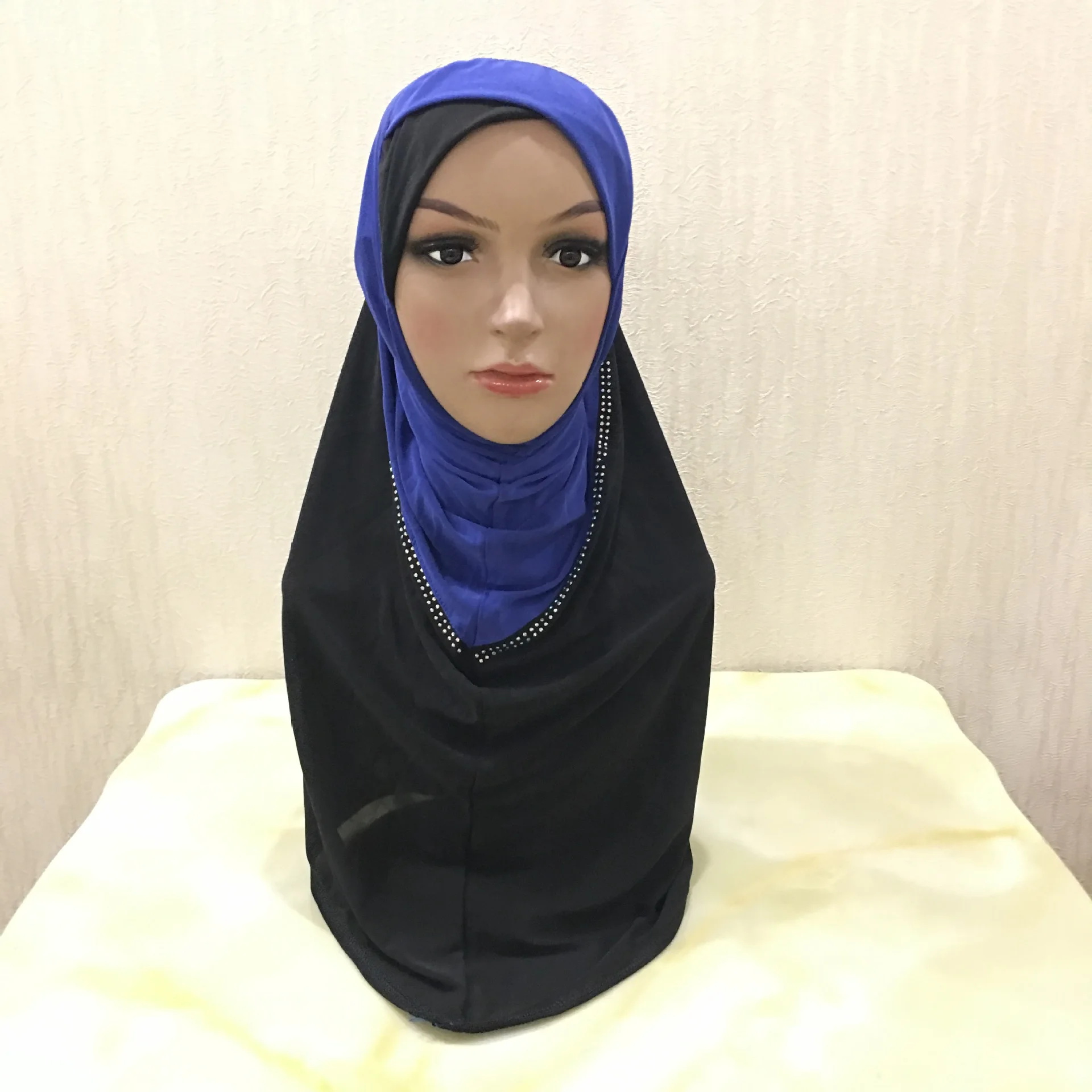 Musulmane Femme Hiver Paillette Gland Long Hijab Écharpe Drapé Scarve 180 60cm 