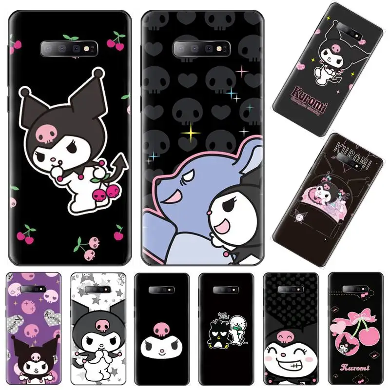Kawaii Kuromi Colorful cartoon Black TPU Phone Cover For Samsung Galaxy S8 S9 S10 Plus Lite S10E Note 3 4 5 6 7 8 9 10 Pro cover | Мобильные
