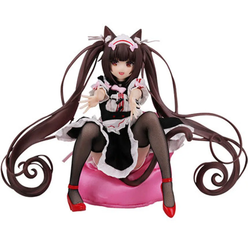 GZTZMY Vanilla & Chocolate Cartoon Sexy Cat Girl NEKOPARA Anime Action Figure Maid Sofa Ver Vol.1 Model Sitting toy Doll