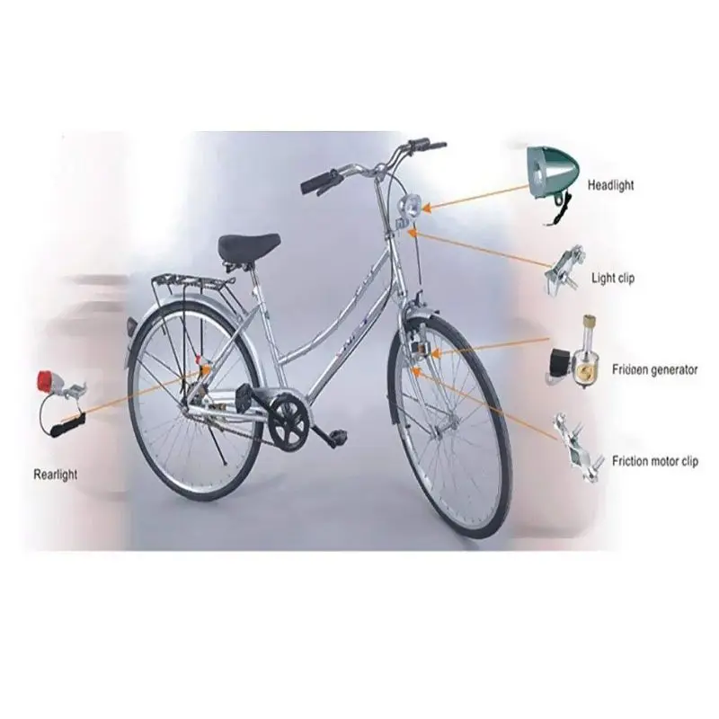 

Vintage Bicycle Motorized Bike Friction 12V 6W Generator Headlight Tail Light