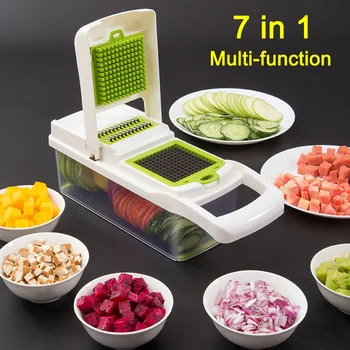 

Newly Multi-Purpose Vegetable Fruit Slicer Grater 7 in 1 Cutter for Home Kitchen Potato VA88