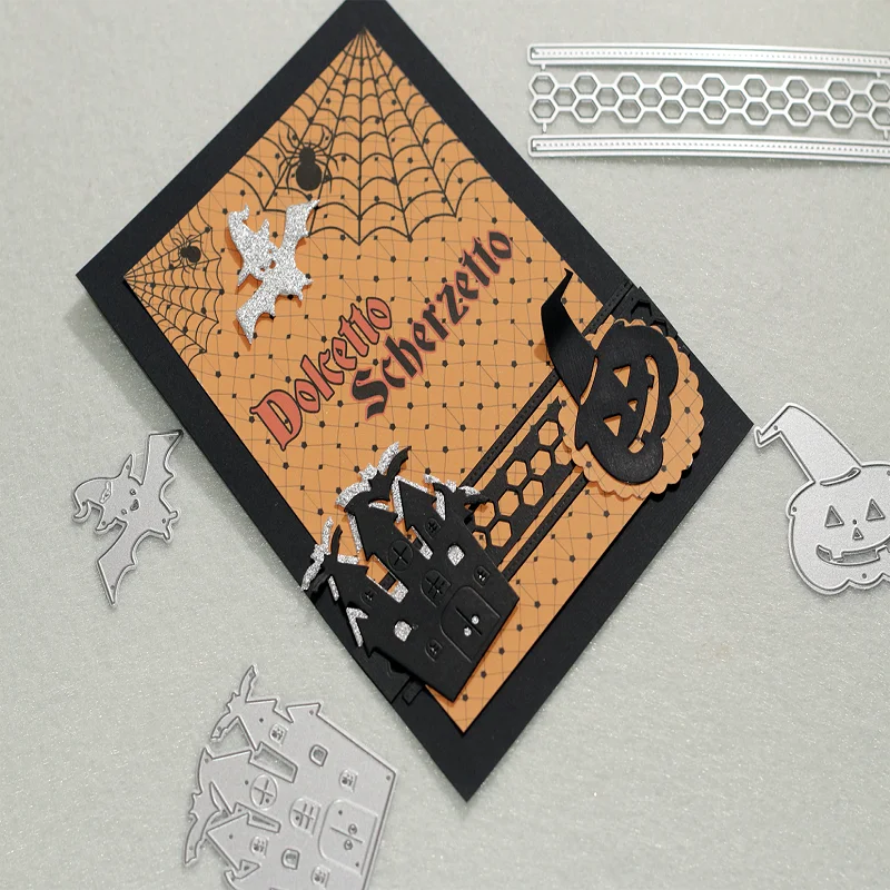 DiyArts Halloween Dies House Metal Cutting Dies for Card Making Scrapbooking Embossing Cuts Stencil Craft New Dies for