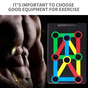 

Push Up Board 9 in 1 System Body Building Fitness Pair Pushup Bars ABS Engineering Plastic Body Training Stands Trainer