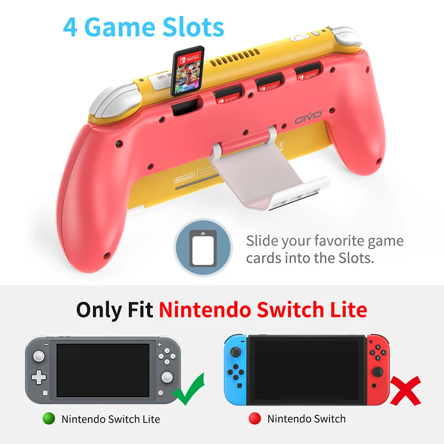 OIVO для Nintendo Switch Lite Ручка Стенд держатель Асимметричный контроллер открытка колес