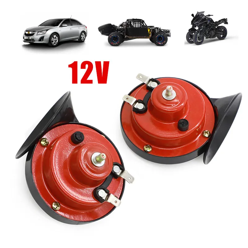 

2Pcs 12V Electric Snail Horn Up To 120db Super Loud for Boat Trucks Suv Cars Motorcycle Bikes Speaker Sound Signal Automotive
