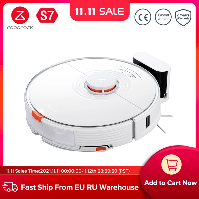 [11.11 AliExpress Code -1900RUB:1111HITS]Новый робот-пылесос Roborock S7 звуковая уборка подъем ковровой