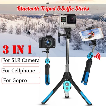 

3 in 1 Camera Tripod bluetooth Selfie Stick Wireless Monopod For Gopro 5 6 7 Sports SLR Camera For iPhone XR XS X 8 Smartphone