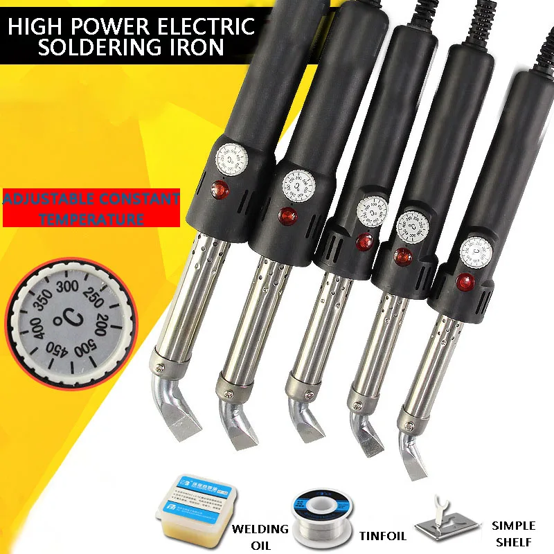 100W Constant Temperature High Power Adjustable Temperature Soldering Iron Industrial Long Life Maintenance Welding Tool