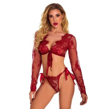 

Pajamas Set Womens Lace Knit Nightwear Lingerie Gown Sleep Cami PJS Set with Shorts