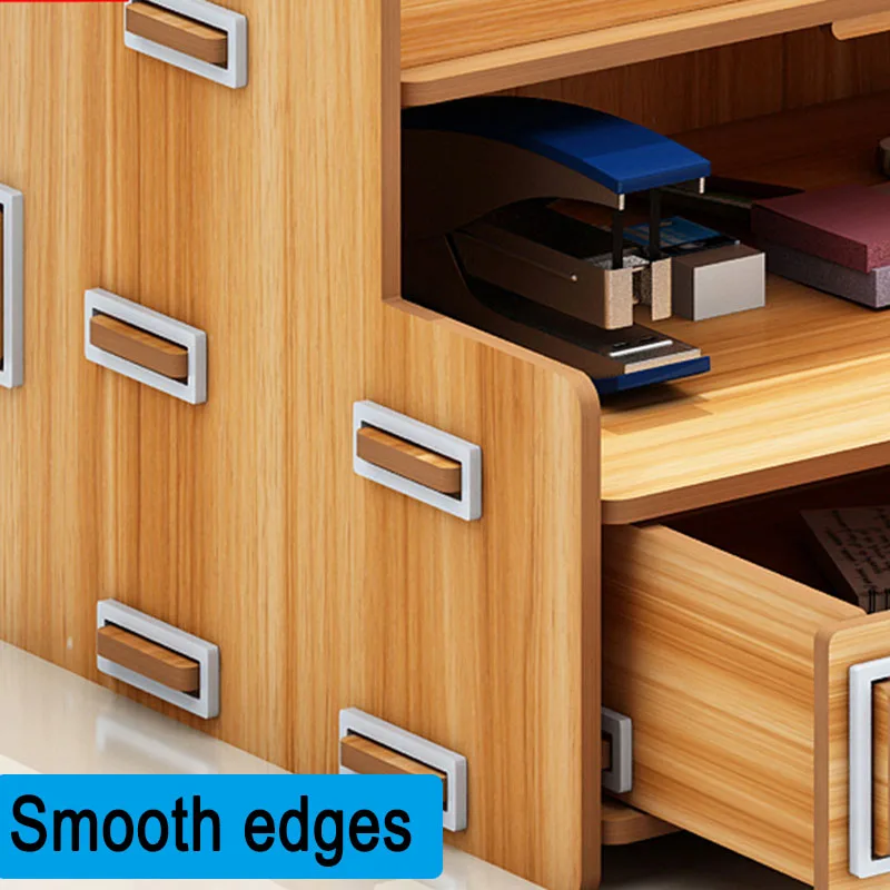 

Wooden Storage Box Bookends Multifunctional Desktop Rack Office Organizer Hi 888