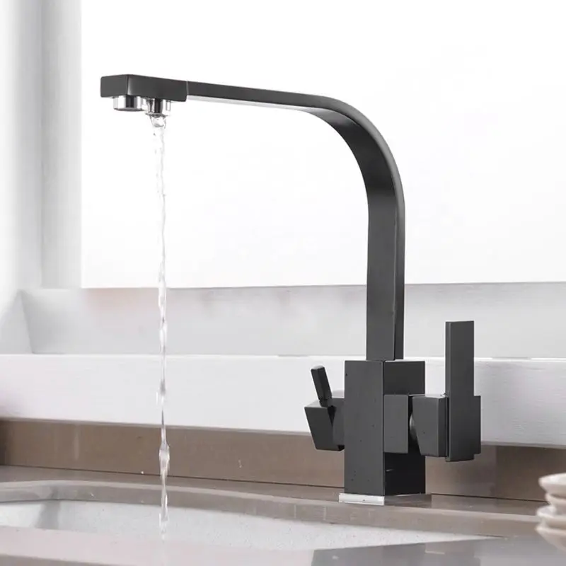 

Rotating Three-in-One Copper Water Purifier Faucet Kitchen Sink Net Faucet Rotating Straight Drinking Fountains Pure Water