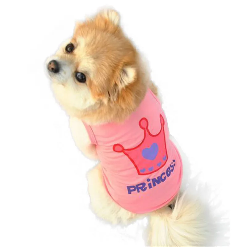 

Low Price Dog Pet Clothes & Summer Pink Princess Crown Vest Sleeveless T-Shirts Apparel Dog Clothes Cheap Smile #Nu