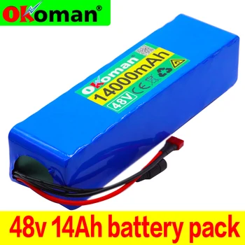 

48V 14Ah 1000watt 13S3P Lithium ion Battery Pack For MH1 54.6v E-bike Electric bicycle Scooter with 25A discharge BMS