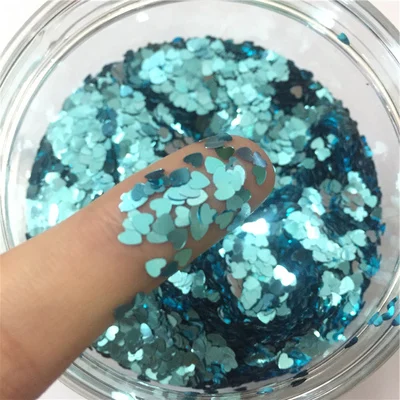 Light Blue Ультратонкие 3 мм сердечки блестящие пайетки для рукоделия ПЭТ пайетки для ногтей Искусство Маникюр Свадьба Рождество Конфетти украшения 8 г - Цвет: Light Blue