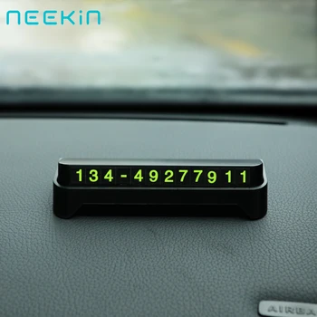 

NEEKIN Car Temporary Parking Card Luminous Phone Number Plate Car Stickers Magnetic Adsorption Design For Car Accessories