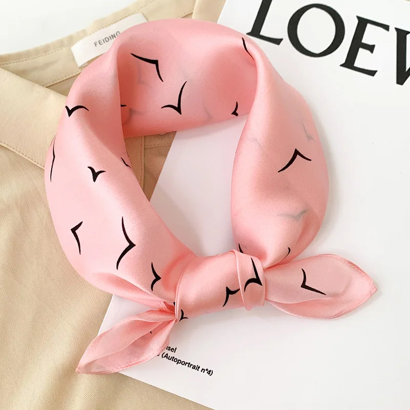 KOI LEAPING New fashion 100% silk seagull scarf for ladies houndstoot printing scarf headscarf Variety professional shawl