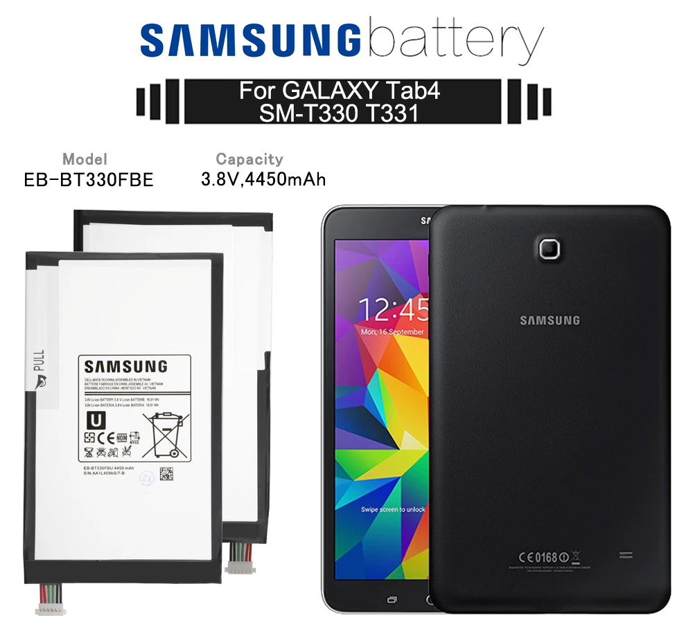 Samsung планшет Батарея EB-BT330FBE для samsung Galaxy Tab 4 8,0 T330 T331 T331C T335 SM-T330 SM-T331 SM-T335 4450 мА-ч