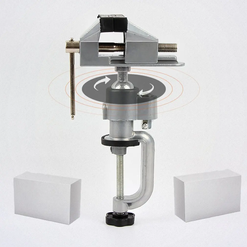 2 в 1, настольные тиски, тиски, алюминиевый сплав, вращающийся на 360 градусов, универсальные тиски, точные мини тиски, зажим, Alloet