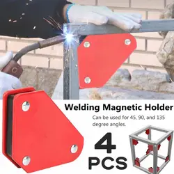 4 supports de soudage magnétiques multi angles, 4 pièces/ensemble, flèche de soudage à angles multiples, appareil de positionnement d'angle solide, outils de localisation auxiliaire en Ferrite 