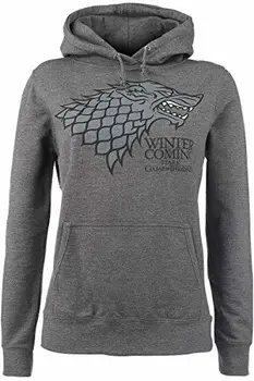 

Game of Thrones Haus Stark - Winter is Coming Kapuzenpullover grau meliert XL