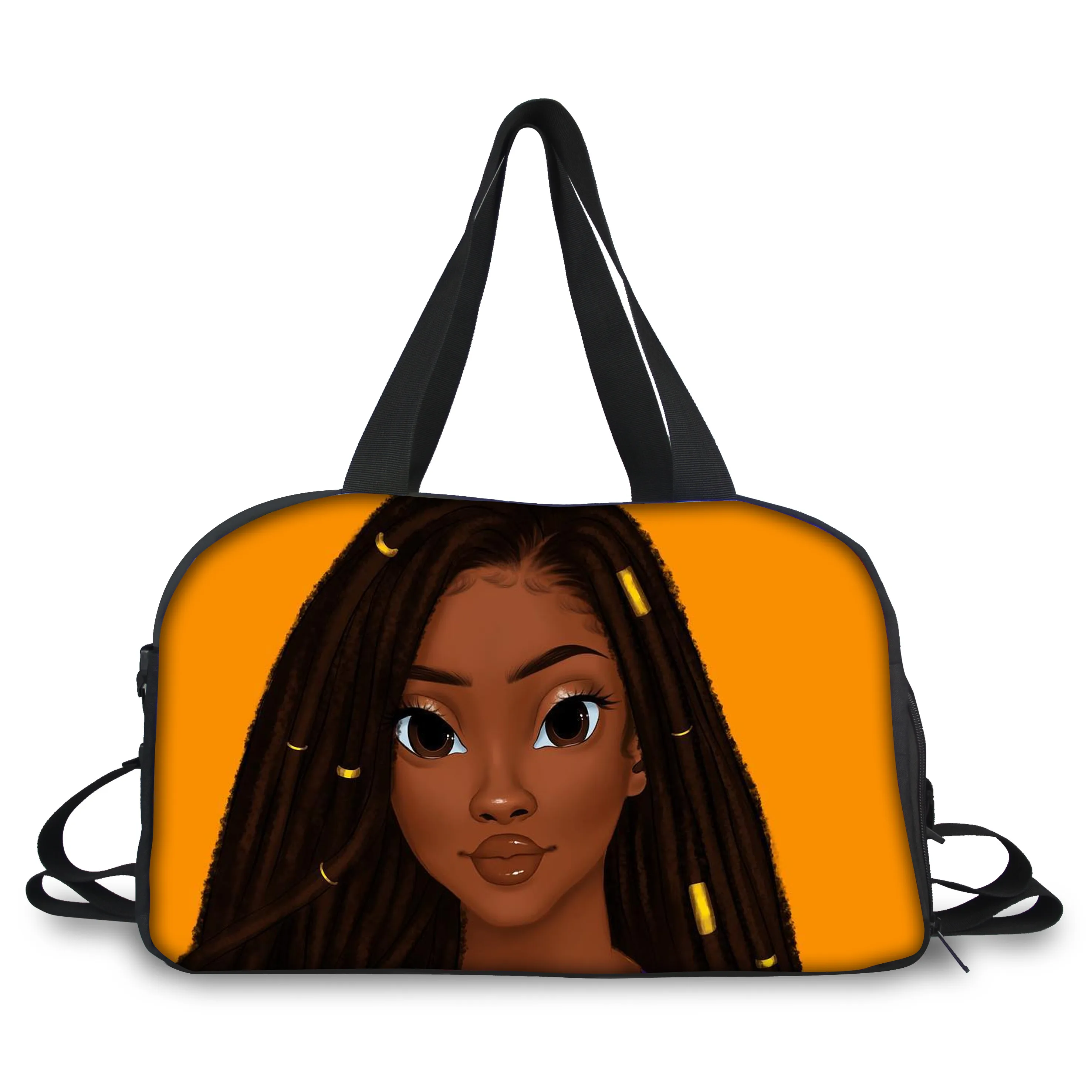 FORUDESIGNS, портативные дорожные сумки для женщин, черная, Художественная, африканская, для девушек, с принтом, сумка для путешествий, женская сумка для спортзала, сумки для женщин, вещевые сумки - Цвет: YQ4058T