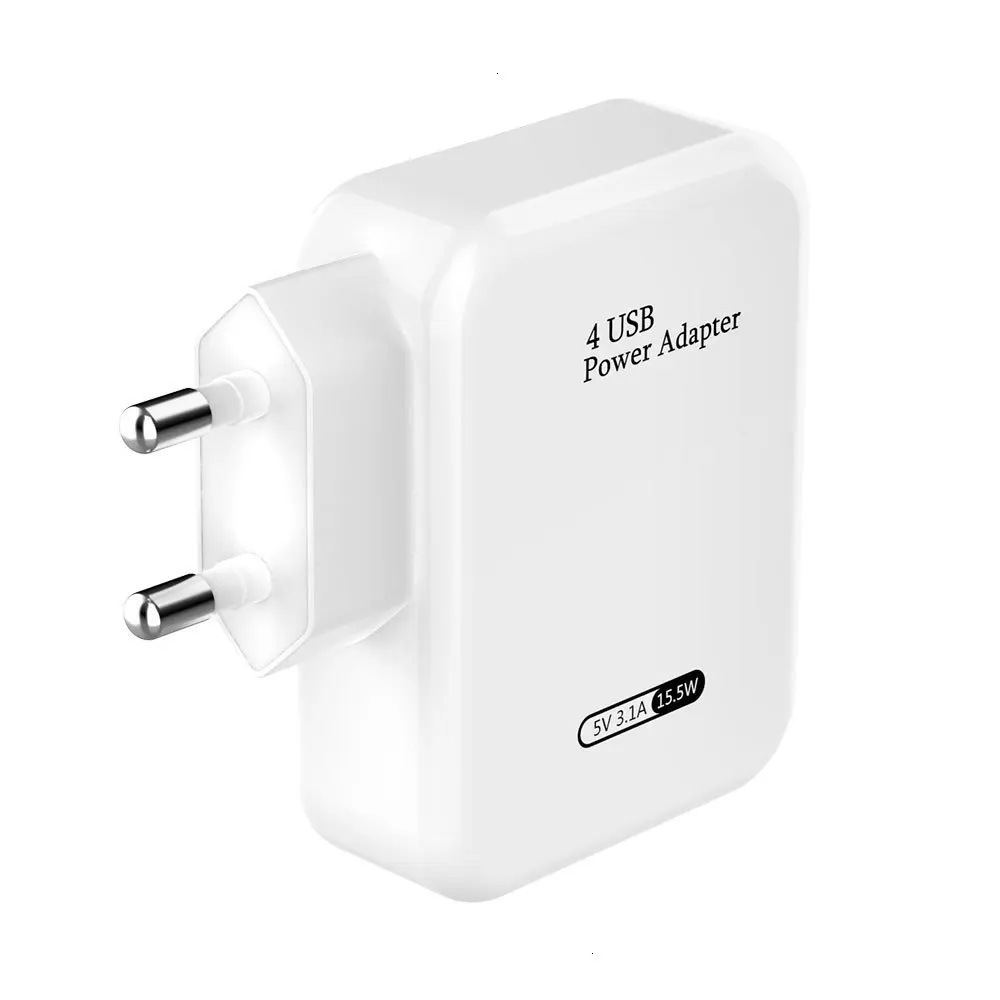 15W USB 4 Порты несколько стены USB Smart Зарядное устройство Адаптер мобильного телефона 5В 3A зарядка Быстрая зарядка для iPhone iPad samsung XiaoMi