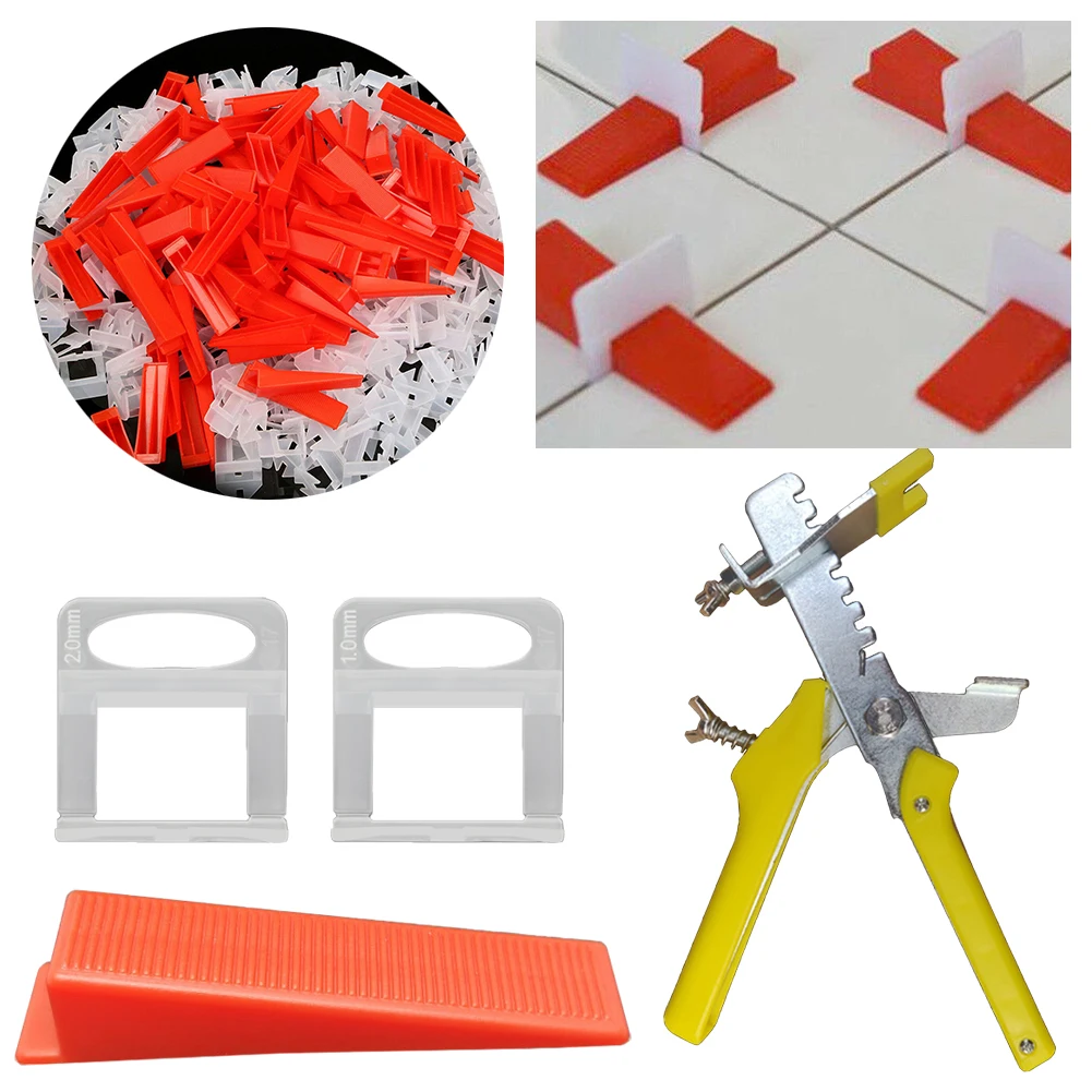 

Tile Leveling System Wedges Tiling Floor Wall Tools Clips Spacers Locator Leveler Spacer Clips & Wedges Flooring Lippage Plier