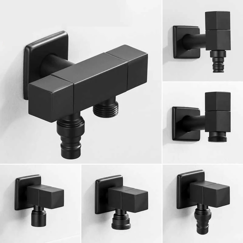 

Bathroom Corner Copper Washing Machine Faucet Cold Single Faucet Outdoor Black Bathroom Garden Faucet Washing Machine Faucet