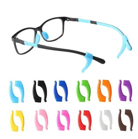 Glasses Non-slip Silicone Ear Hook Sports Anti-drop Ear Clips Eyeglasses Foot Cover Fashion Eyewear Accessories Silicone Grip glasses ear hook