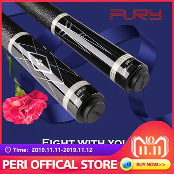 

Fury Billiard Pool Cue MS Series 11.75mm/13mm Tiger Tip Professional Maple Shaft 8 Teeth Joint Lychee Leather handle Stick