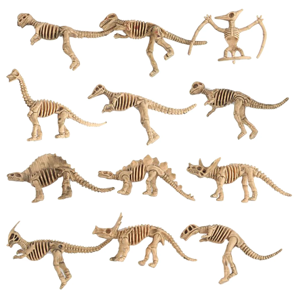 12Pcs Dinosaur Excavation Kit Up Skeleton Model Figure Kids History Toys 12Pcs Dinosaur Excavation Kit Up Skeleton Model Figure Kids History Toys