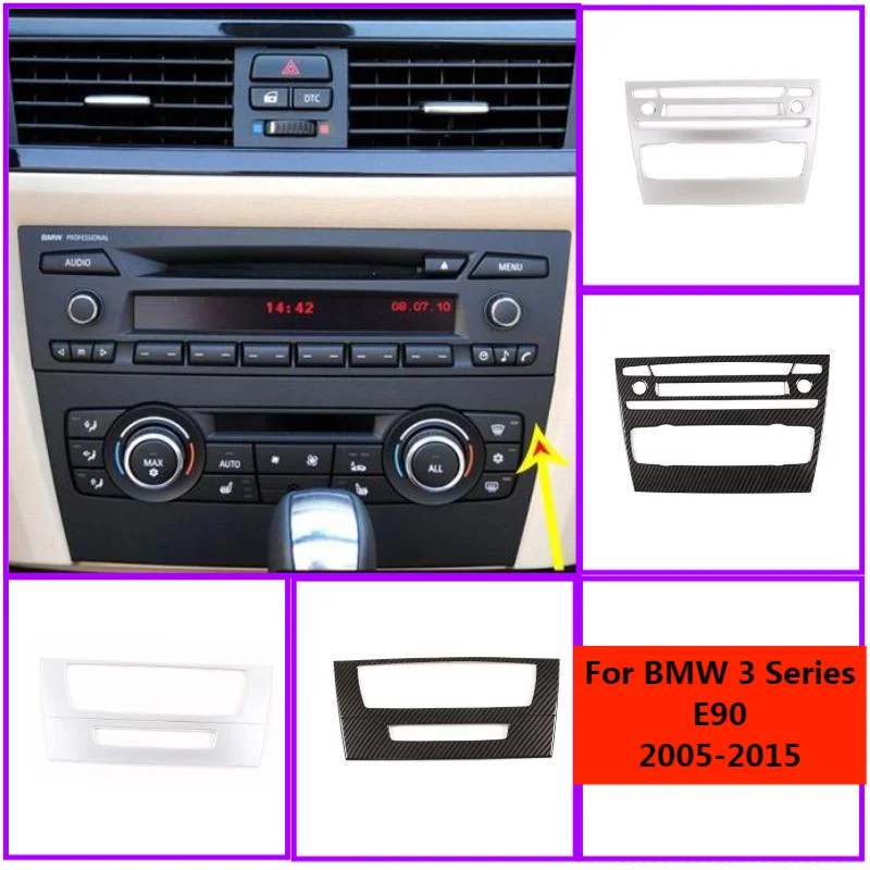 

Центральное управление из АБС-углеволокна для BMW 3 серии E90 2005-2012, ручка регулировки громкости кондиционера, декоративная рамка для панели, а...
