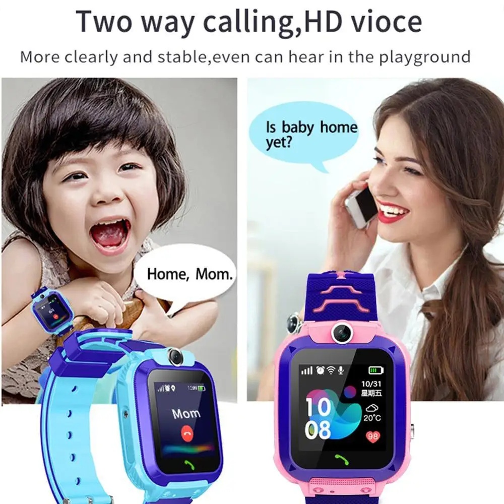 2021 kids smart watch Waterproof baby SOS Positioning 2G SIM Card Anti-lost Smartwatch children Tracker smart clock Call watch